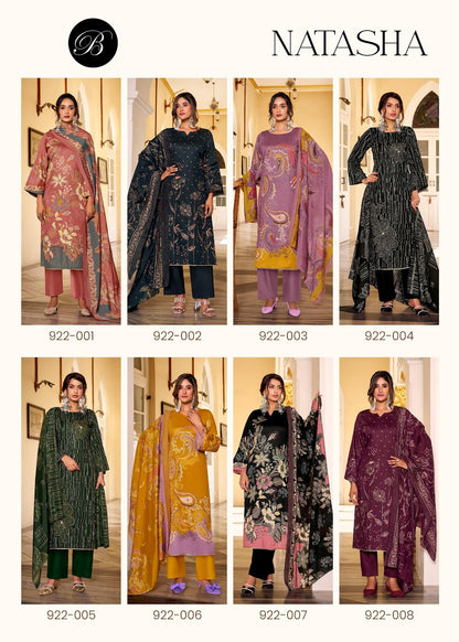 Natasha Belliza Designer Studio Jam Cotton Karachi Salwar Suits Exporter