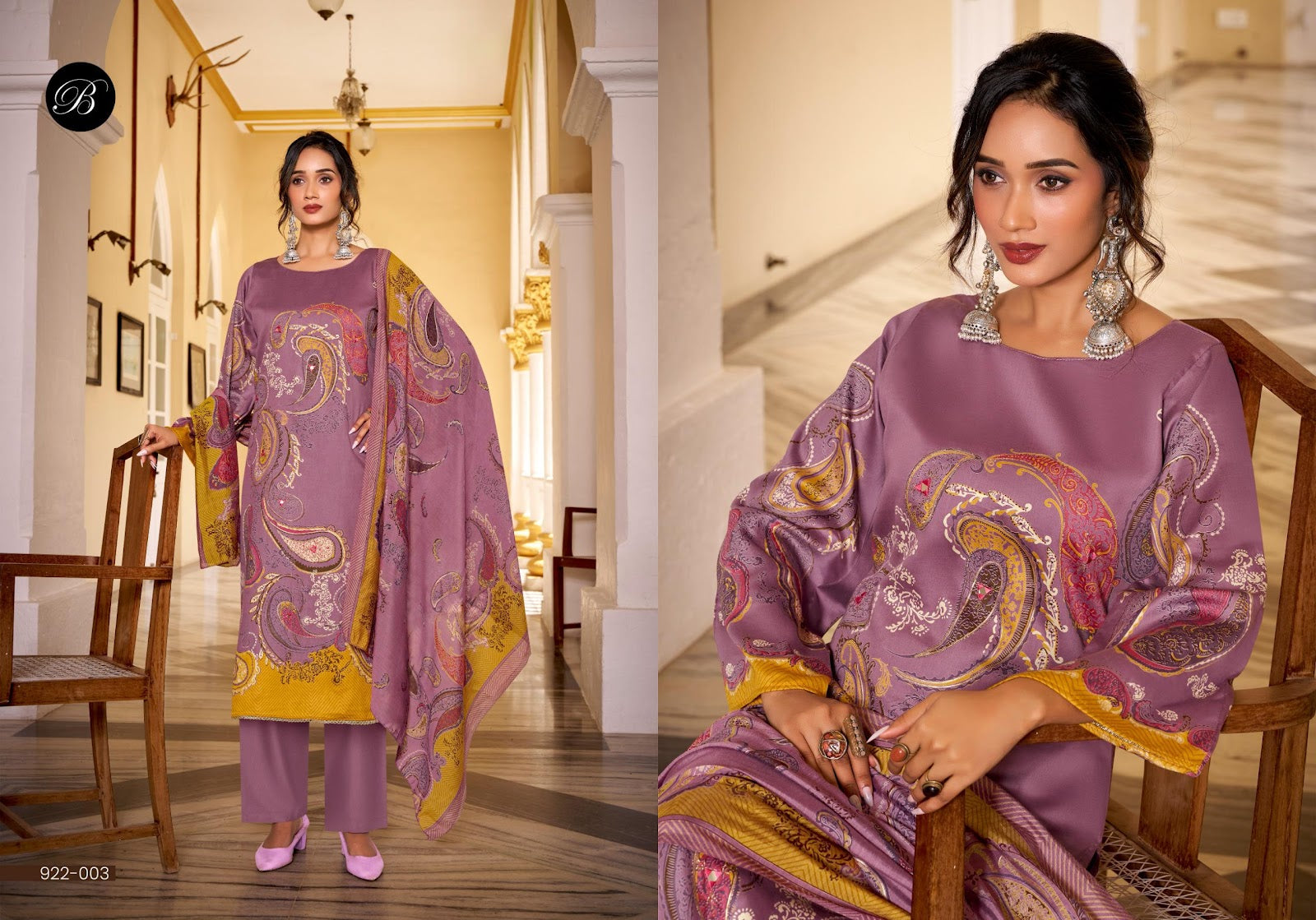 Natasha Belliza Designer Studio Jam Cotton Karachi Salwar Suits Exporter