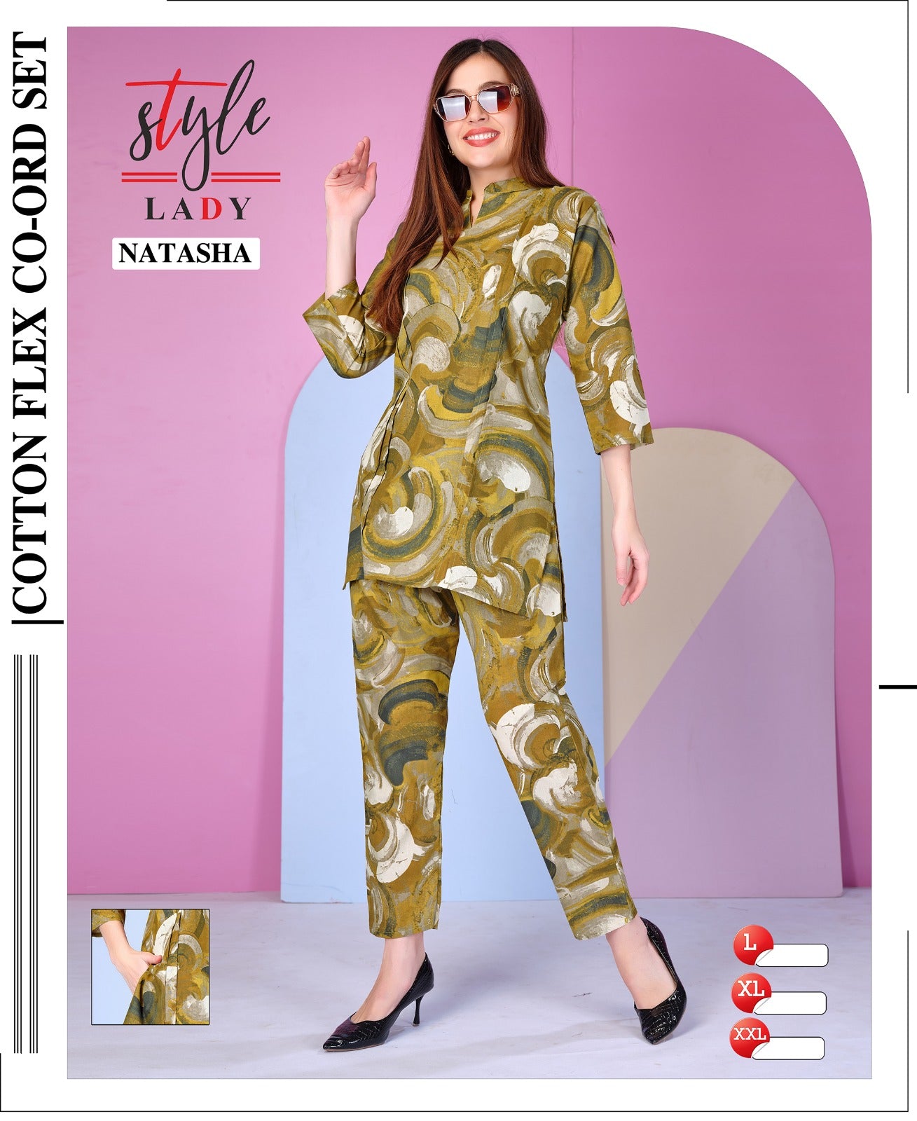 Natasha Ladys Cotton Co Ord Set Exporter India