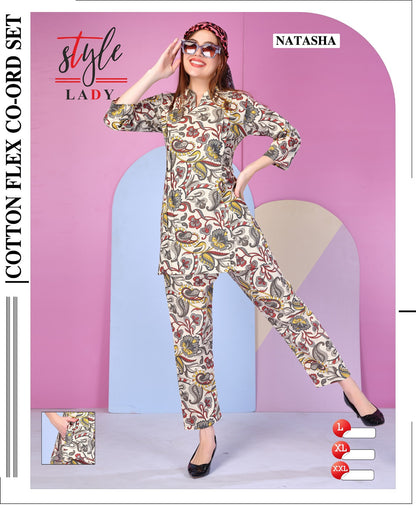 Natasha Ladys Cotton Co Ord Set Exporter India