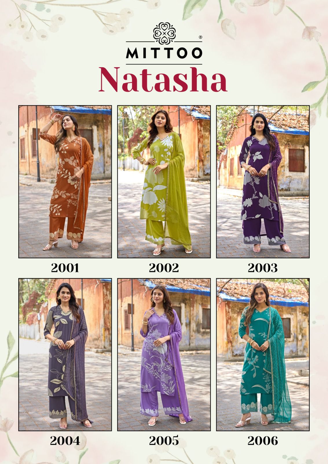 Natasha Mittoo Rayon Readymade Pant Style Suits Exporter