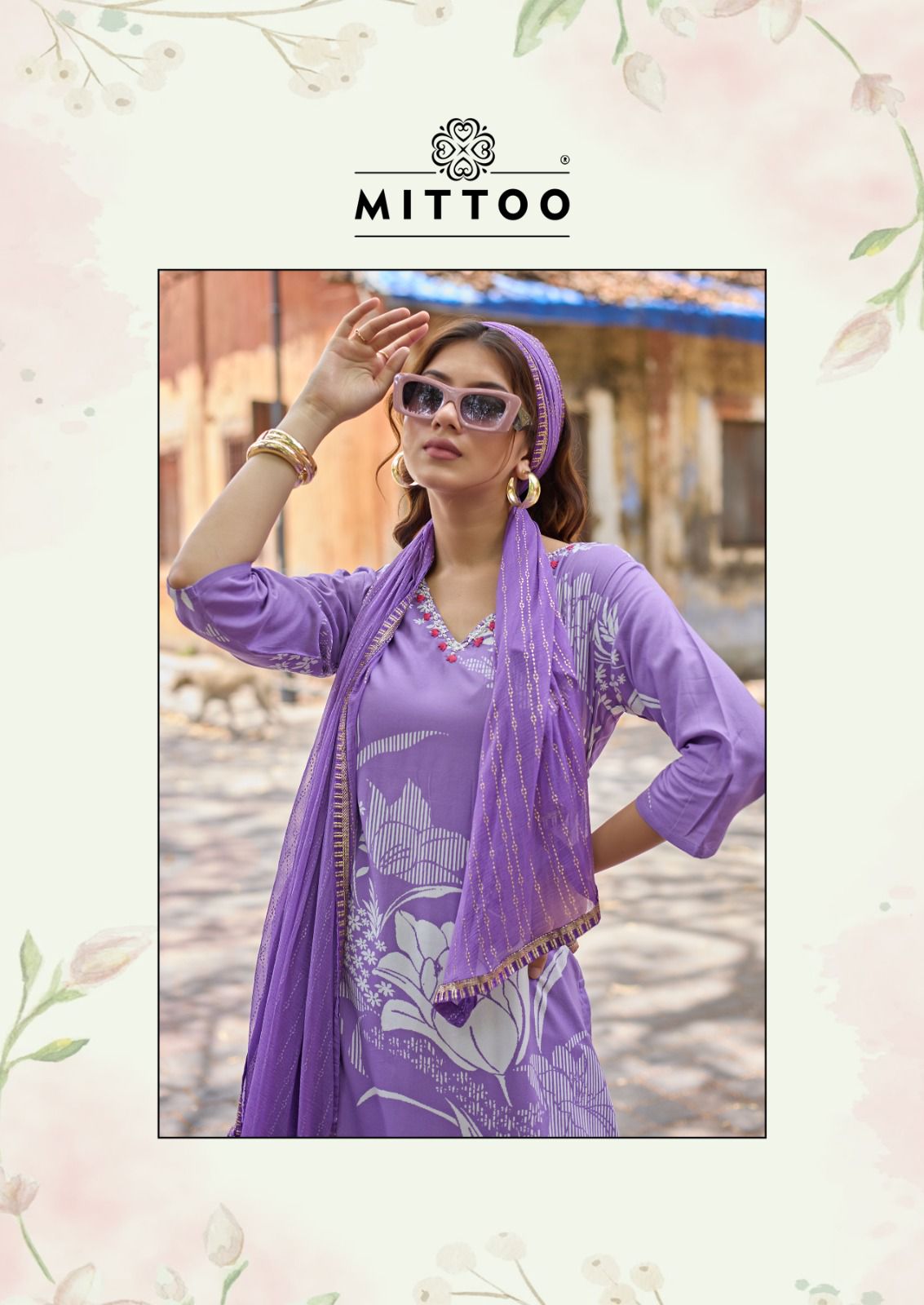 Natasha Mittoo Rayon Readymade Pant Style Suits Exporter