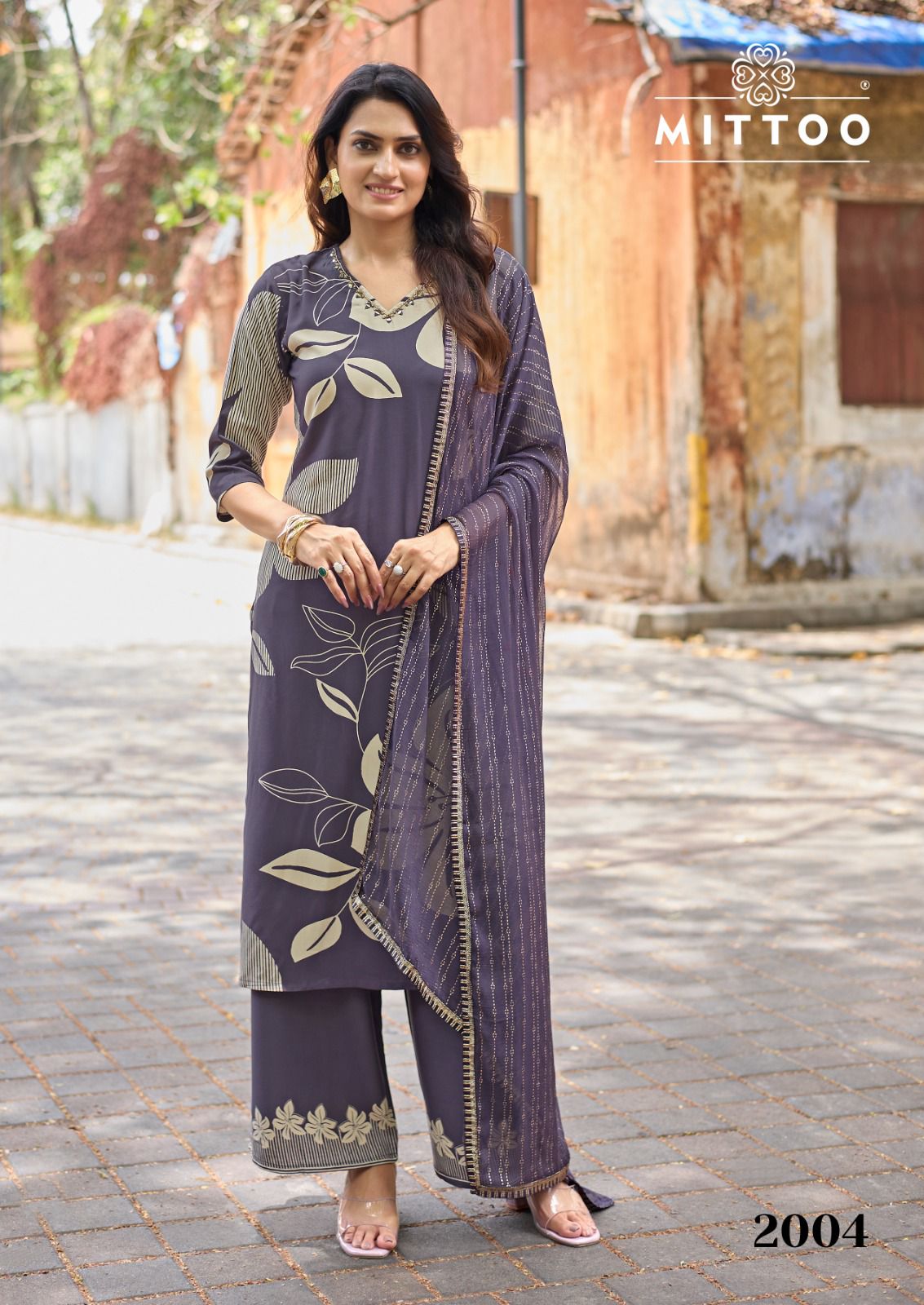 Natasha Mittoo Rayon Readymade Pant Style Suits Exporter