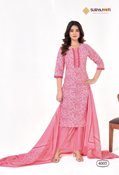 Natasha Vol 4 Suryajyoti Lawn Cotton Readymade Pant Style Suits Wholesale