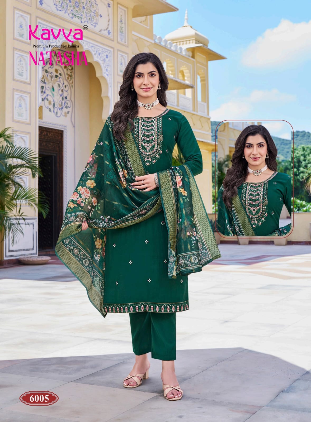 Natasha Vol 6 Kavya Roman Silk Readymade Pant Style Suits Wholesaler Gujarat
