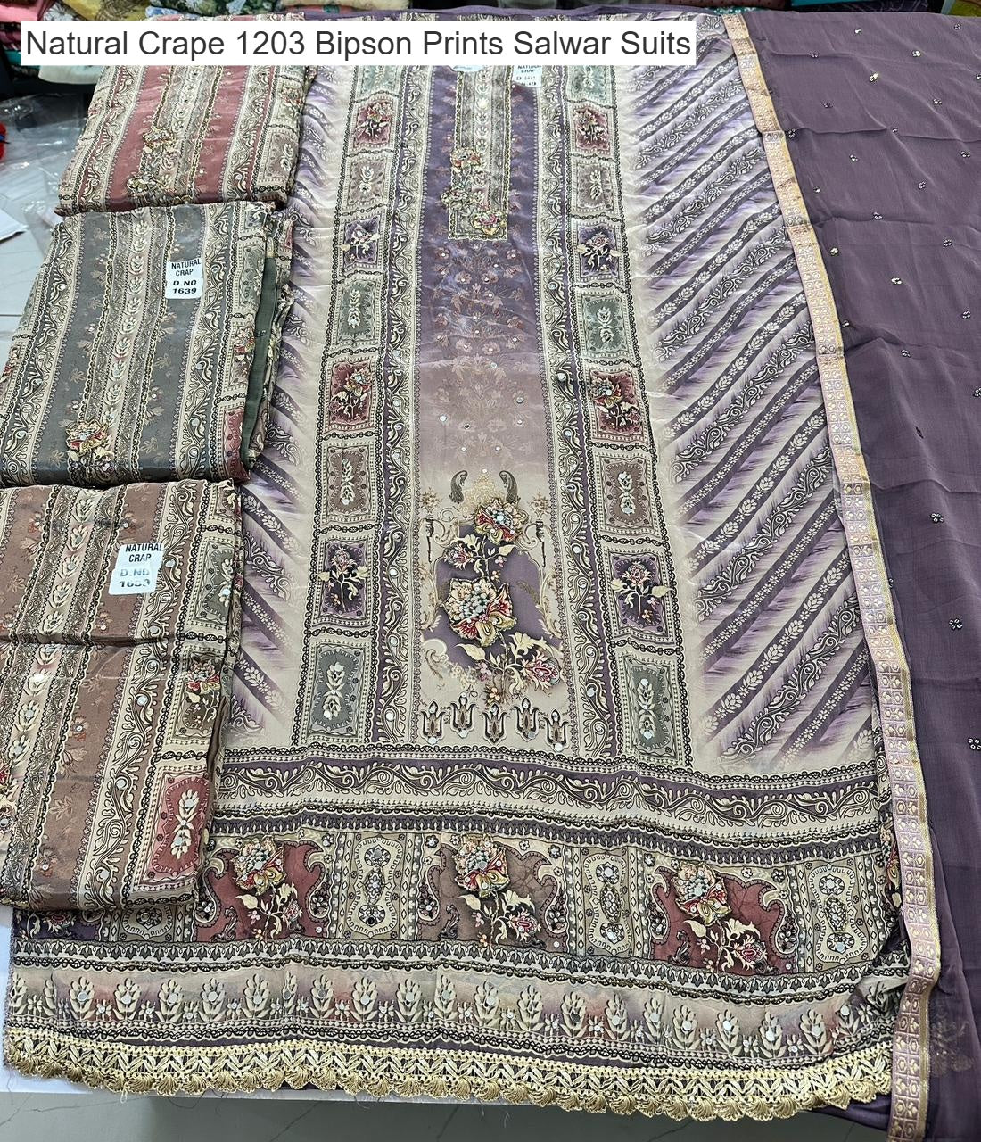 Natural Crape 1203 Bipson Prints Salwar Suits Supplier Ahmedabad