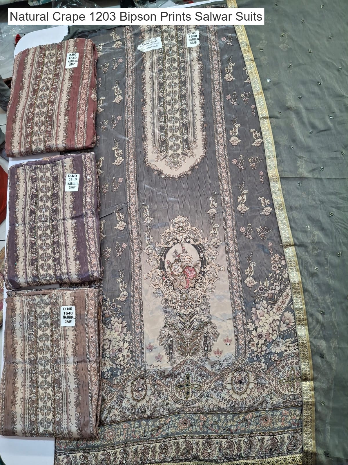 Natural Crape 1203 Bipson Prints Salwar Suits Supplier Ahmedabad