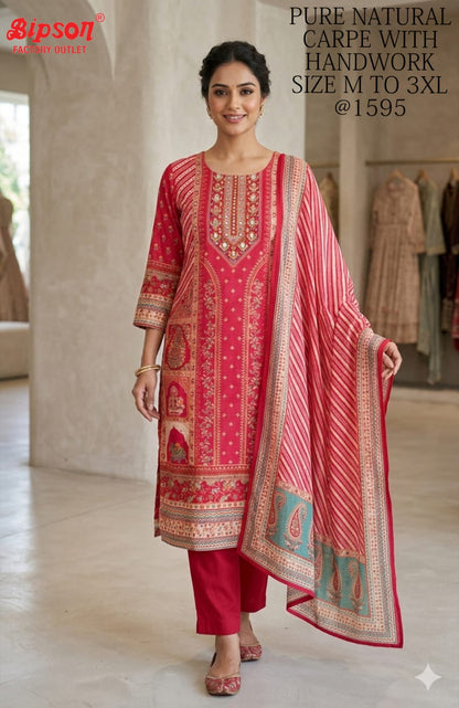 Natural Crape 2406 Bipson Prints Readymade Suits Manufacturer Ahmedabad