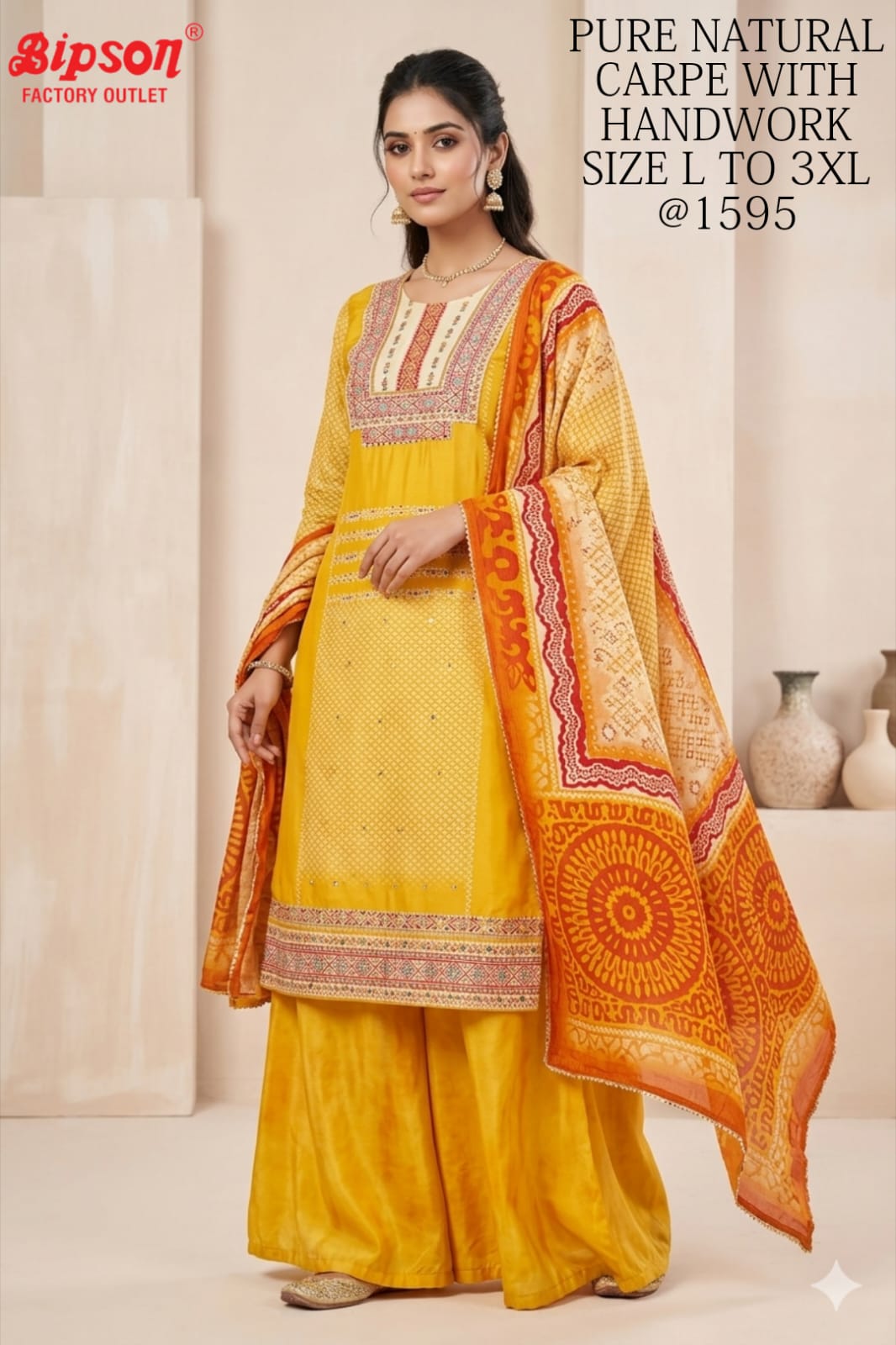 Natural Crape 2406 Bipson Prints Readymade Suits Manufacturer Ahmedabad