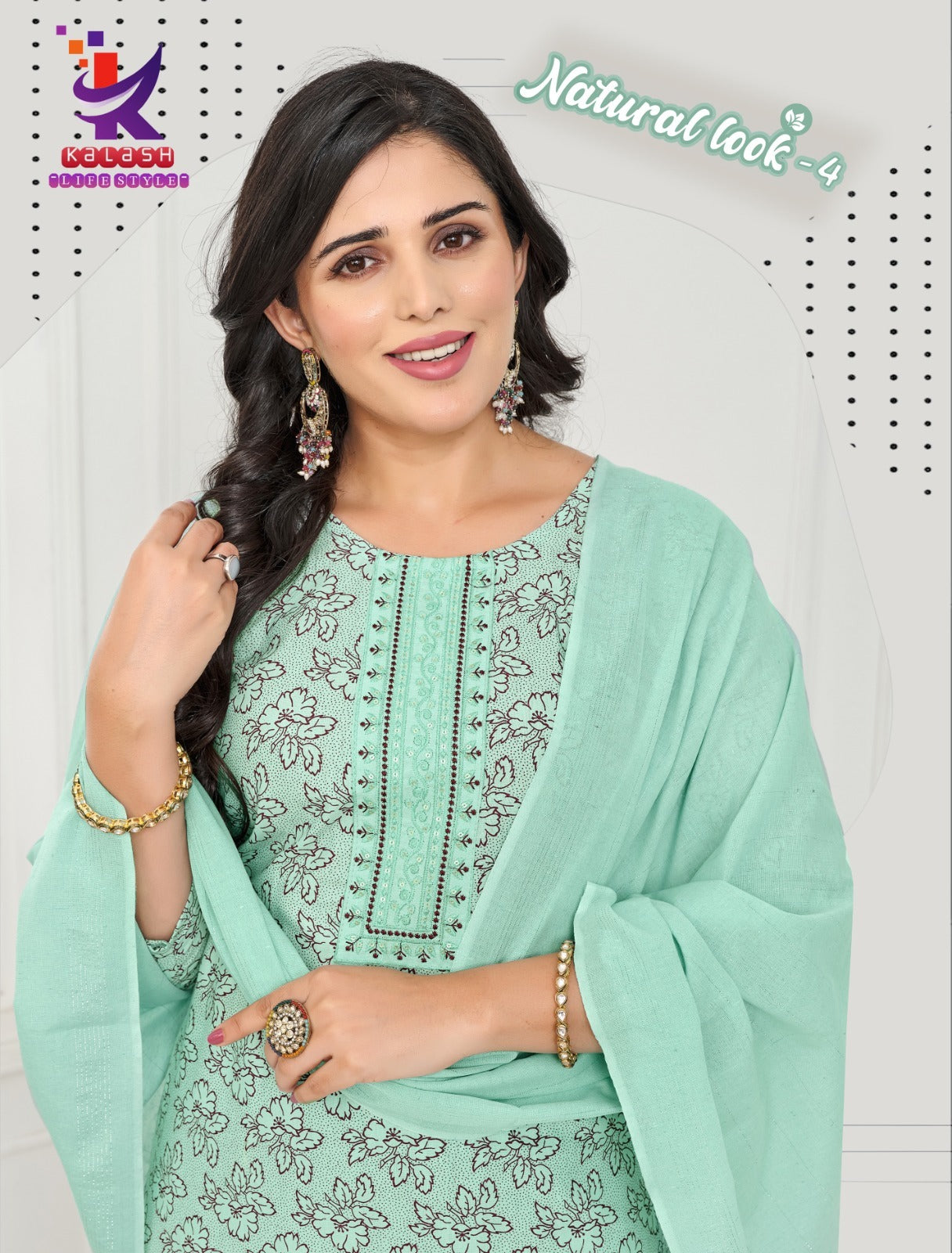 Natural Look 4 Mlm Kalash Lifestyle Slub Readymade Cotton Pant Suits Wholesale Rate