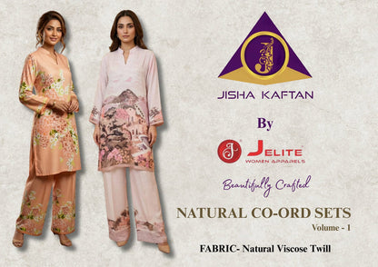 Natural Twill Vol 1 Jelite Jisha Viscose Co Ord Set Exporter India