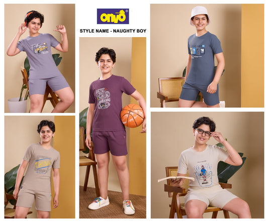 Naughty Onvo Boys Shorts Set Exporter Ahmedabad