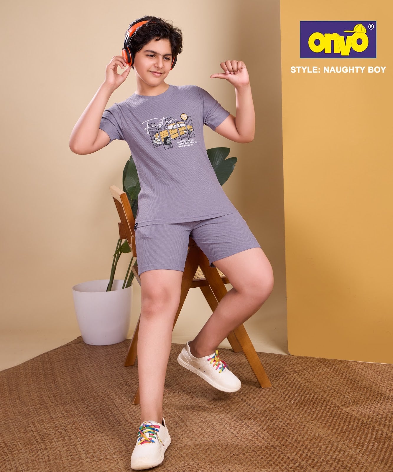 Naughty Onvo Boys Shorts Set Exporter Ahmedabad