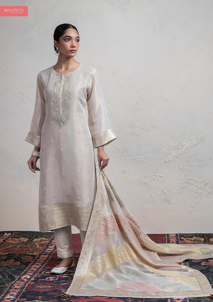 Nava Naariti Tissue Silk Pant Style Suits Supplier Gujarat