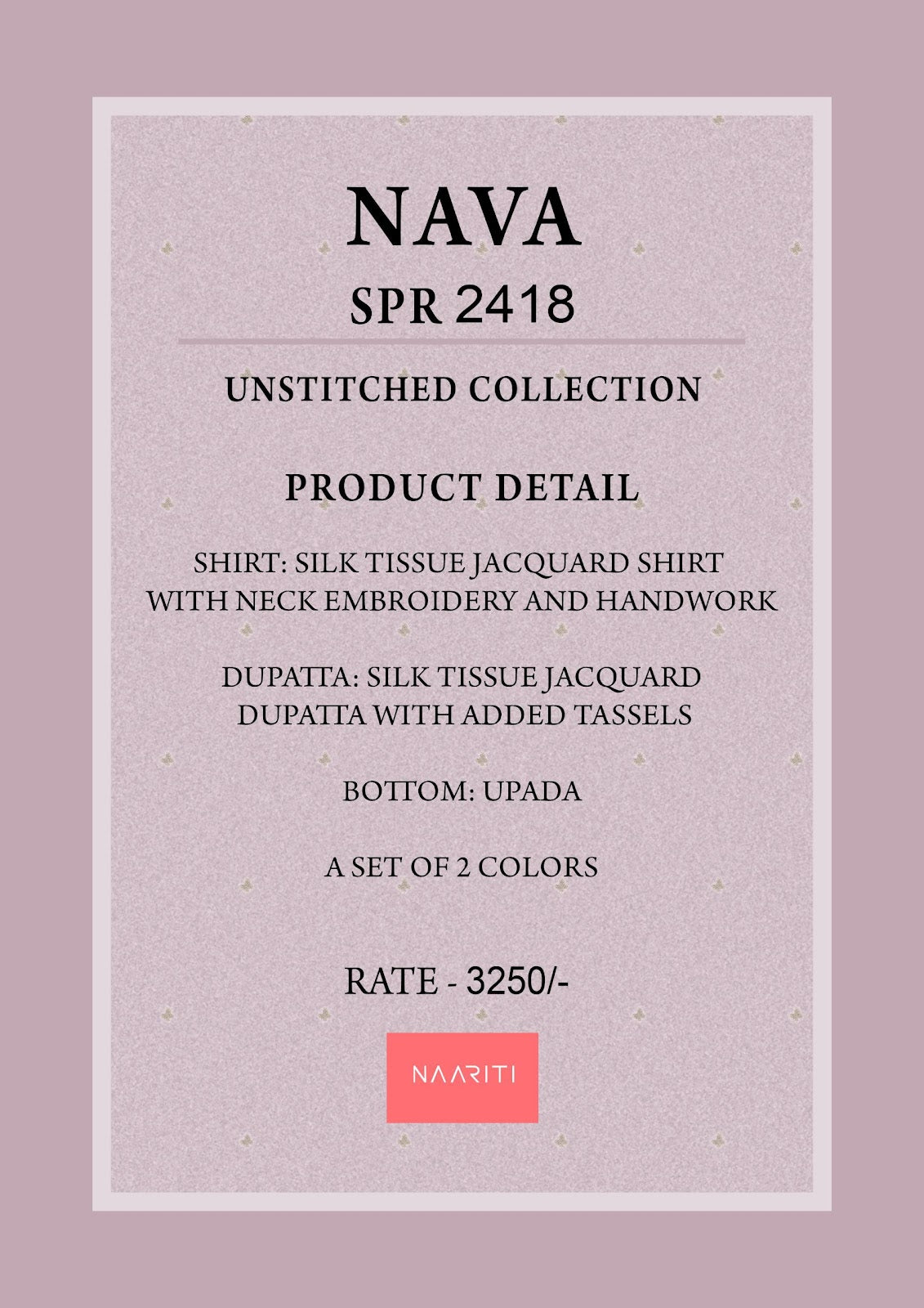 Nava Naariti Tissue Silk Pant Style Suits Supplier Gujarat