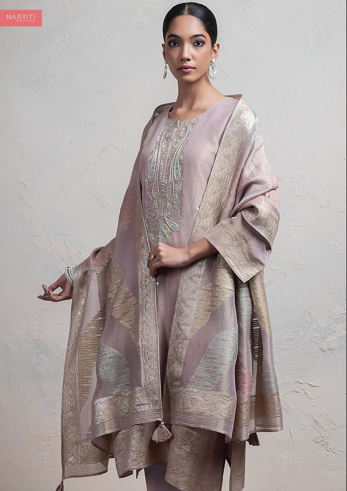 Nava Naariti Tissue Silk Pant Style Suits Supplier Gujarat