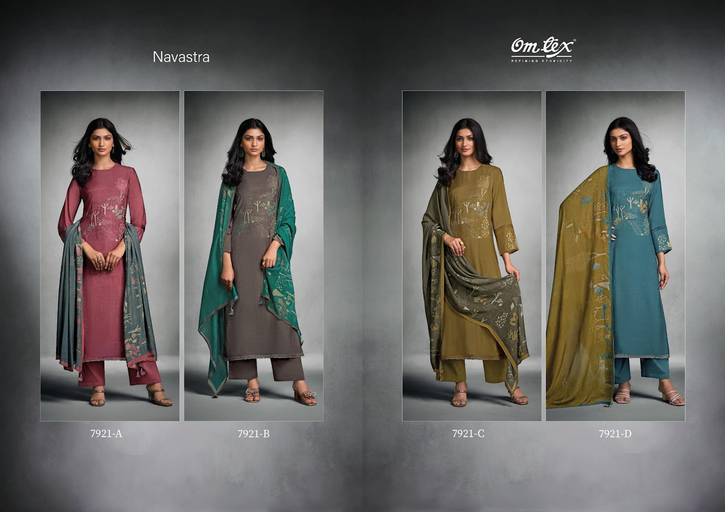 Navastra Omtex Silk Pant Style Suits Supplier
