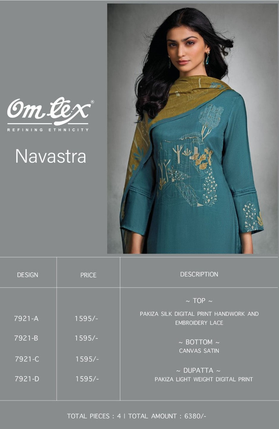 Navastra Omtex Silk Pant Style Suits Supplier