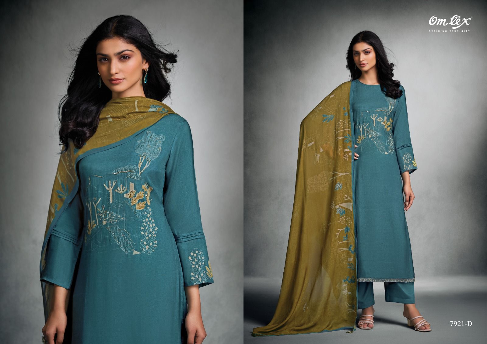 Navastra Omtex Silk Pant Style Suits Supplier