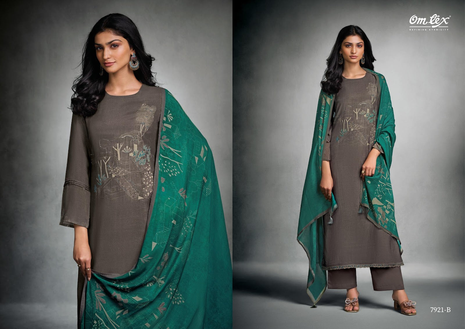 Navastra Omtex Silk Pant Style Suits Supplier