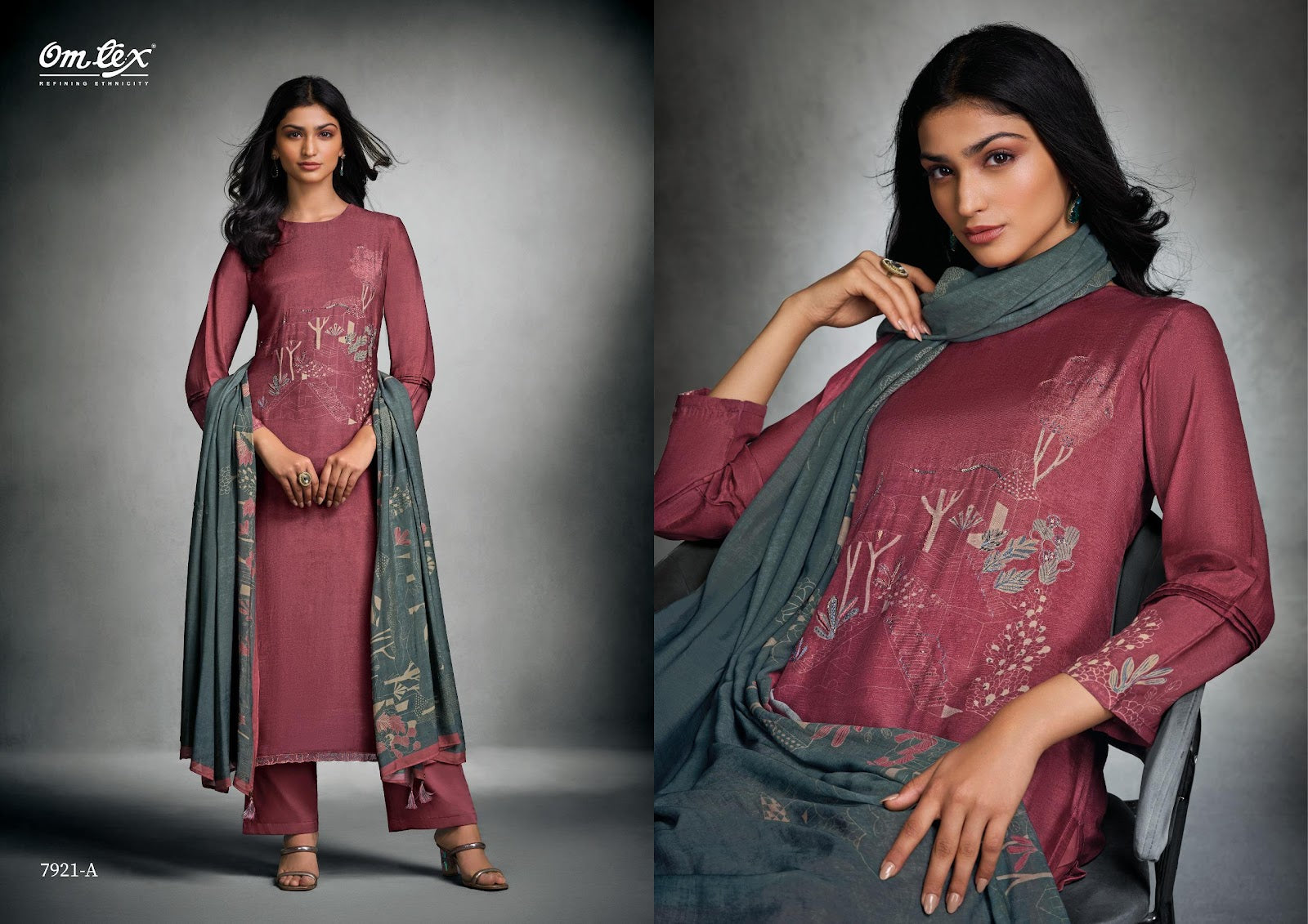 Navastra Omtex Silk Pant Style Suits Supplier