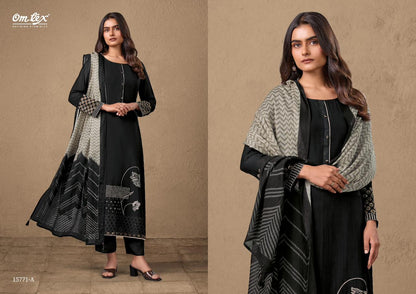 Navatmani Omtex Mal Chanderi Pant Style Suits Wholesaler India