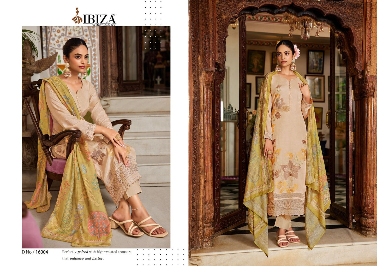 Naveli Ibiza Muslin Jacquard Pant Style Suits Manufacturer Ahmedabad