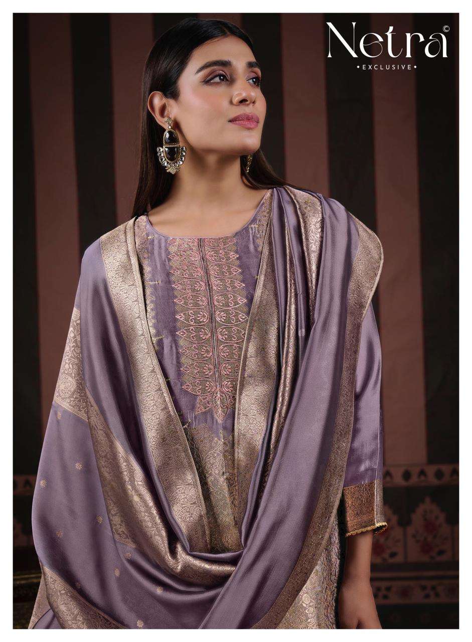 Naveli Netra Woven Silk Pant Style Suits Manufacturer Gujarat