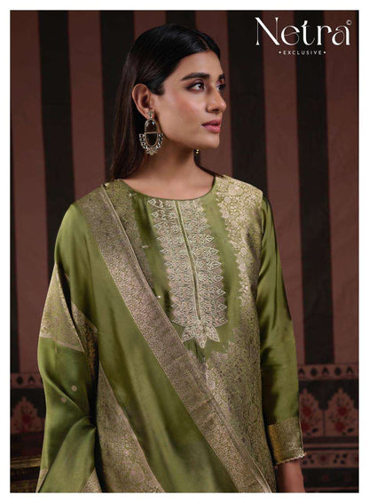 Naveli Netra Woven Silk Pant Style Suits Manufacturer Gujarat