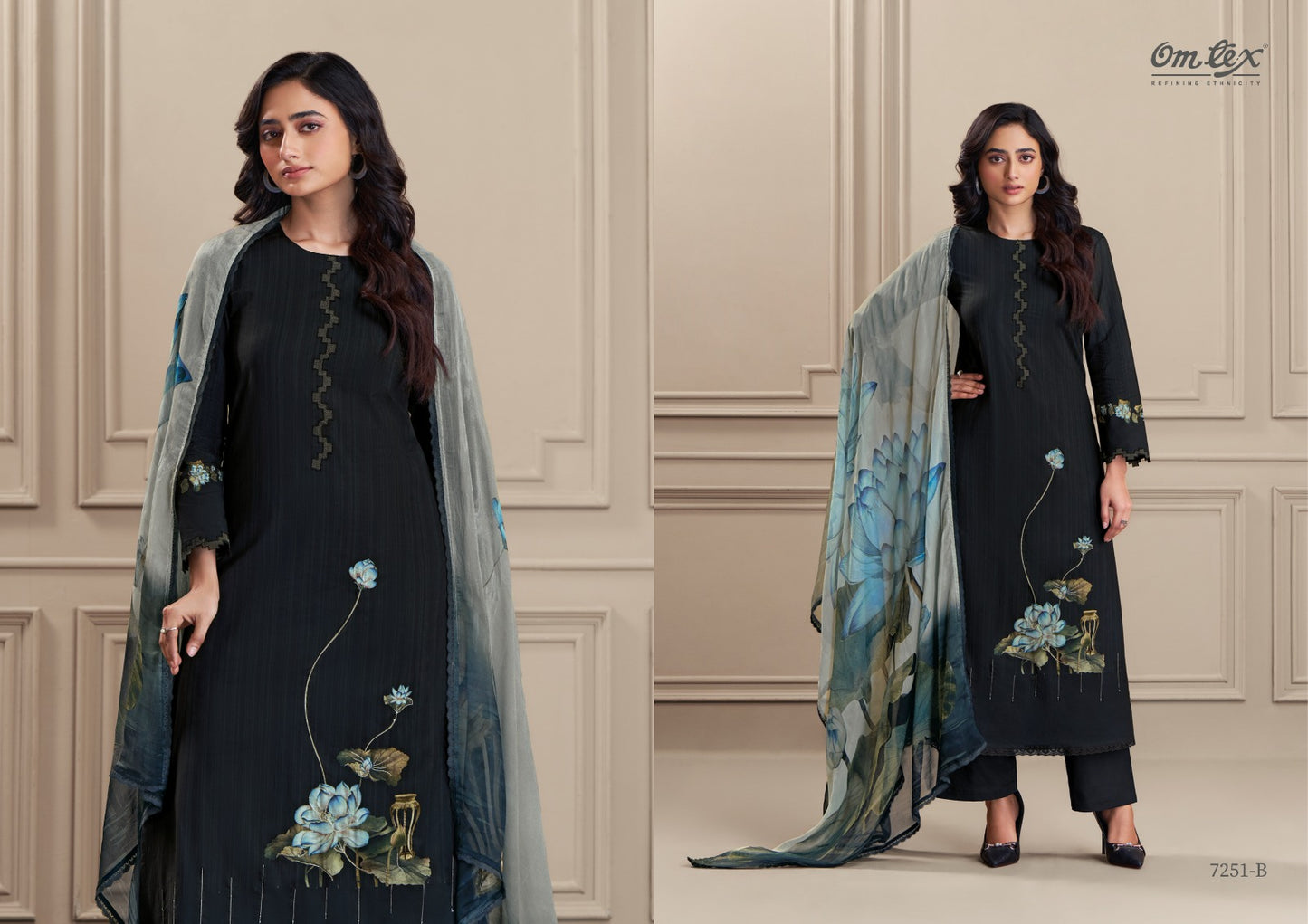 Naveli Omtex Lawn Cotton Pant Style Suits Wholesale Rate