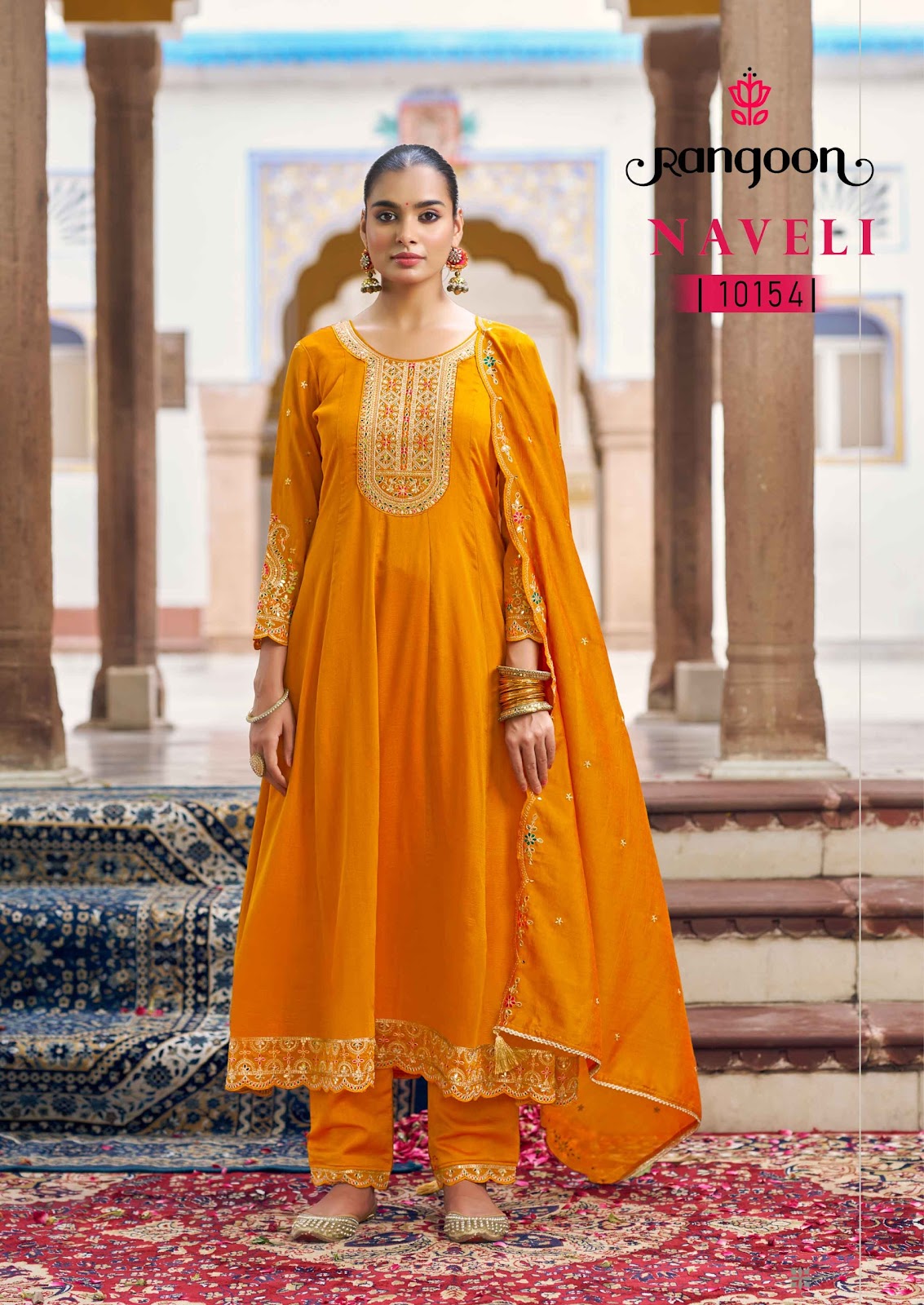 Naveli Rangoon Silk Readymade Anarkali Suits Manufacturer Gujarat