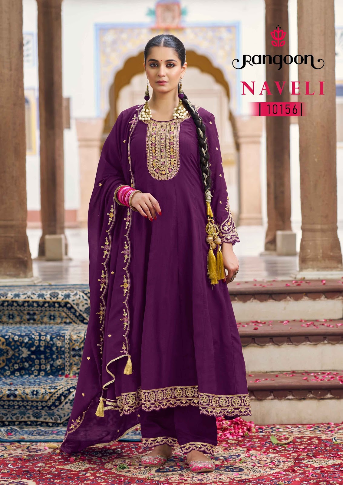 Naveli Rangoon Silk Readymade Anarkali Suits Manufacturer Gujarat