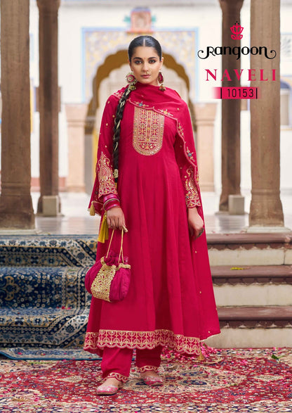Naveli Rangoon Silk Readymade Anarkali Suits Manufacturer Gujarat