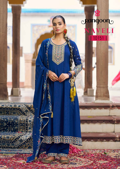 Naveli Rangoon Silk Readymade Anarkali Suits Manufacturer Gujarat