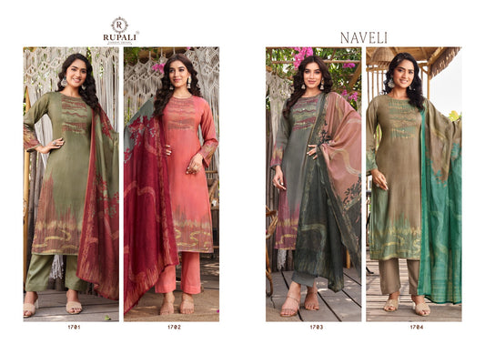 Naveli Rupali Muslin Pant Style Suits Exporter Ahmedabad