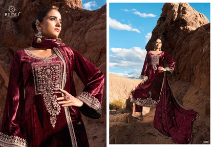 Naveli Rupali Viscose Velvet Suits Exporter India