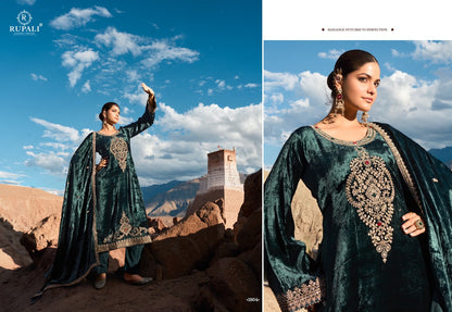 Naveli Rupali Viscose Velvet Suits Exporter India