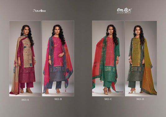 Navelina Omtex Russian Silk Pant Style Suits Exporter Gujarat