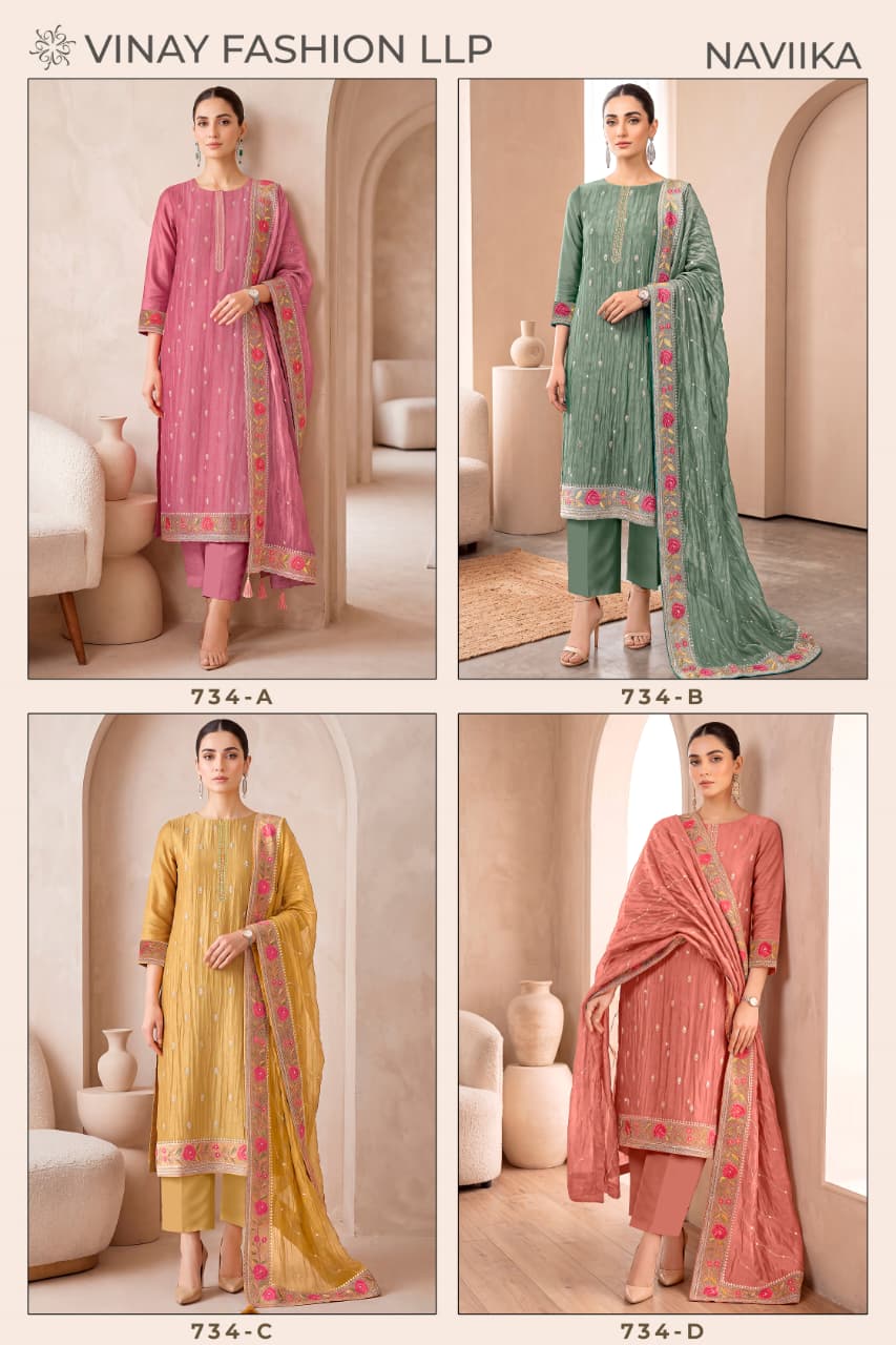 Naviika Vinay Fashion Llp Beads Work Pant Style Suits Manufacturer