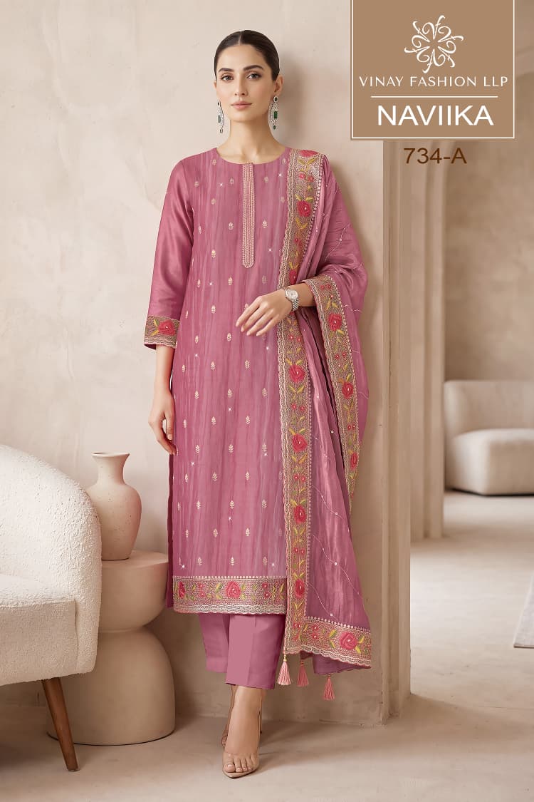 Naviika Vinay Fashion Llp Beads Work Pant Style Suits Manufacturer