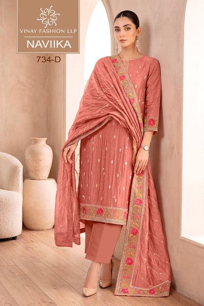 Naviika Vinay Fashion Llp Beads Work Pant Style Suits Manufacturer