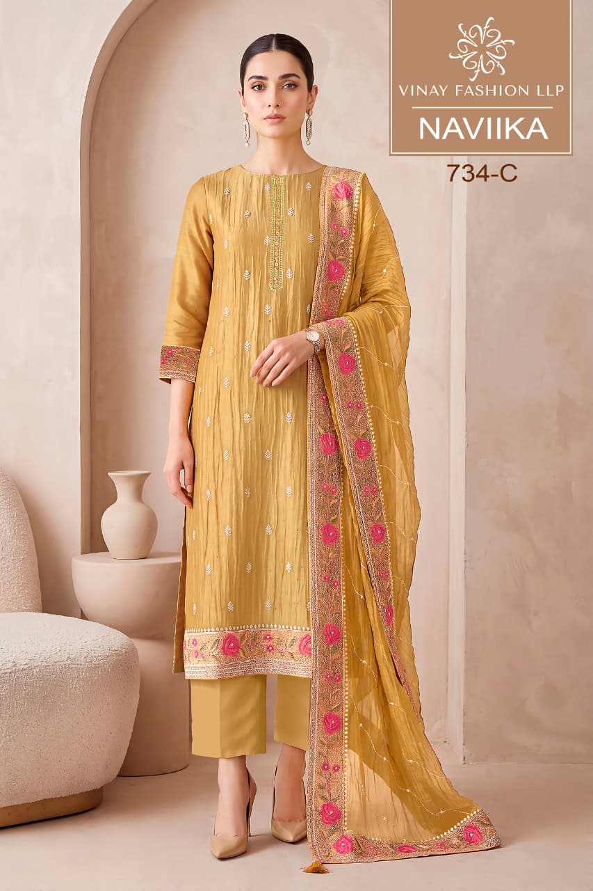 Naviika Vinay Fashion Llp Beads Work Pant Style Suits Manufacturer