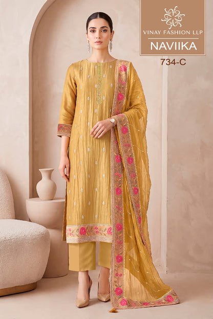 Naviika Vinay Fashion Llp Beads Work Pant Style Suits Manufacturer