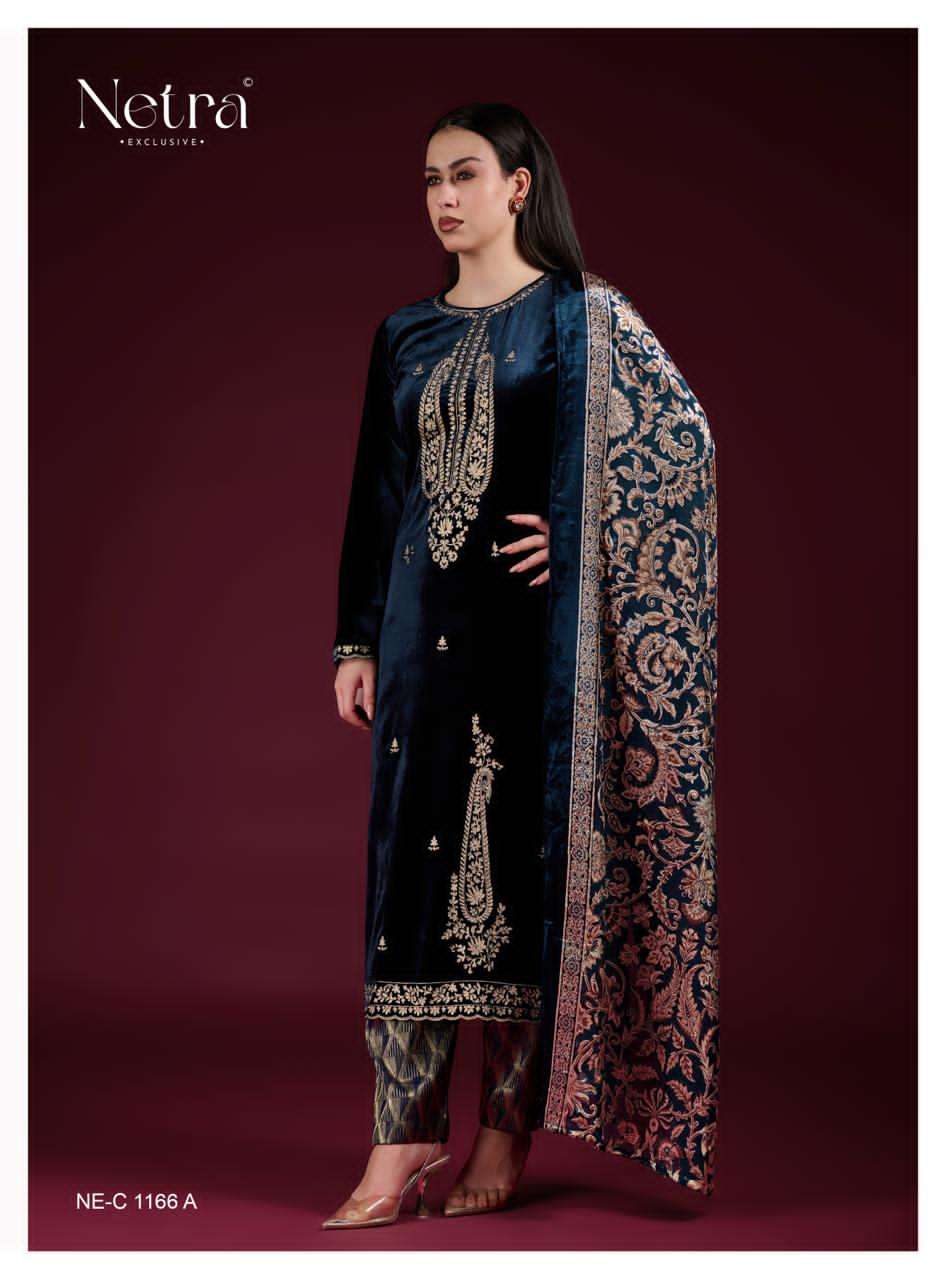 Navika Netra Velvet Suits Wholesaler Ahmedabad