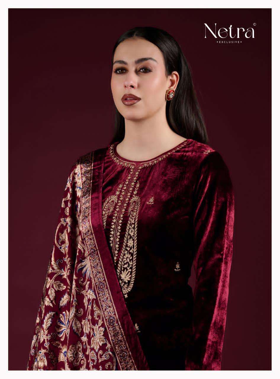 Navika Netra Velvet Suits Wholesaler Ahmedabad