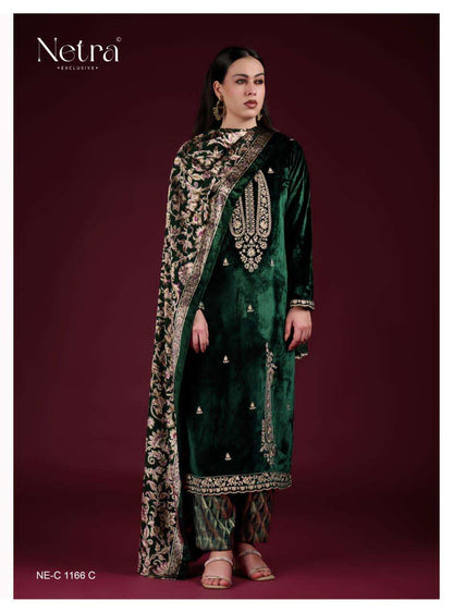 Navika Netra Velvet Suits Wholesaler Ahmedabad