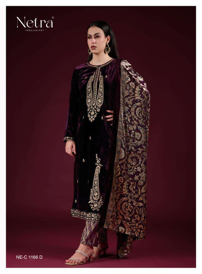 Navika Netra Velvet Suits Wholesaler Ahmedabad