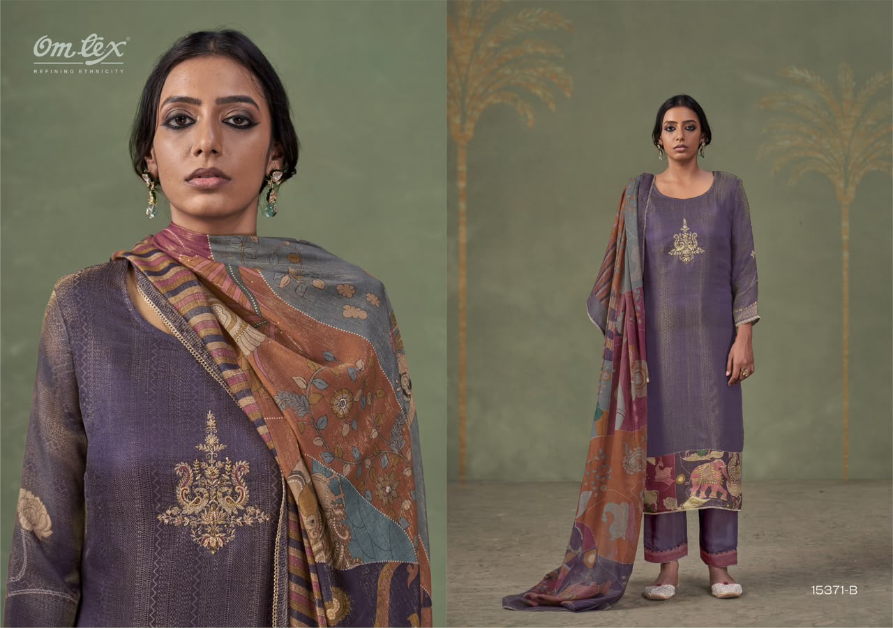 Navisha Omtex Kanjivaram Pant Style Suits Wholesaler