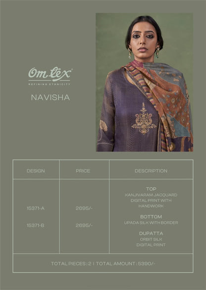 Navisha Omtex Kanjivaram Pant Style Suits Wholesaler