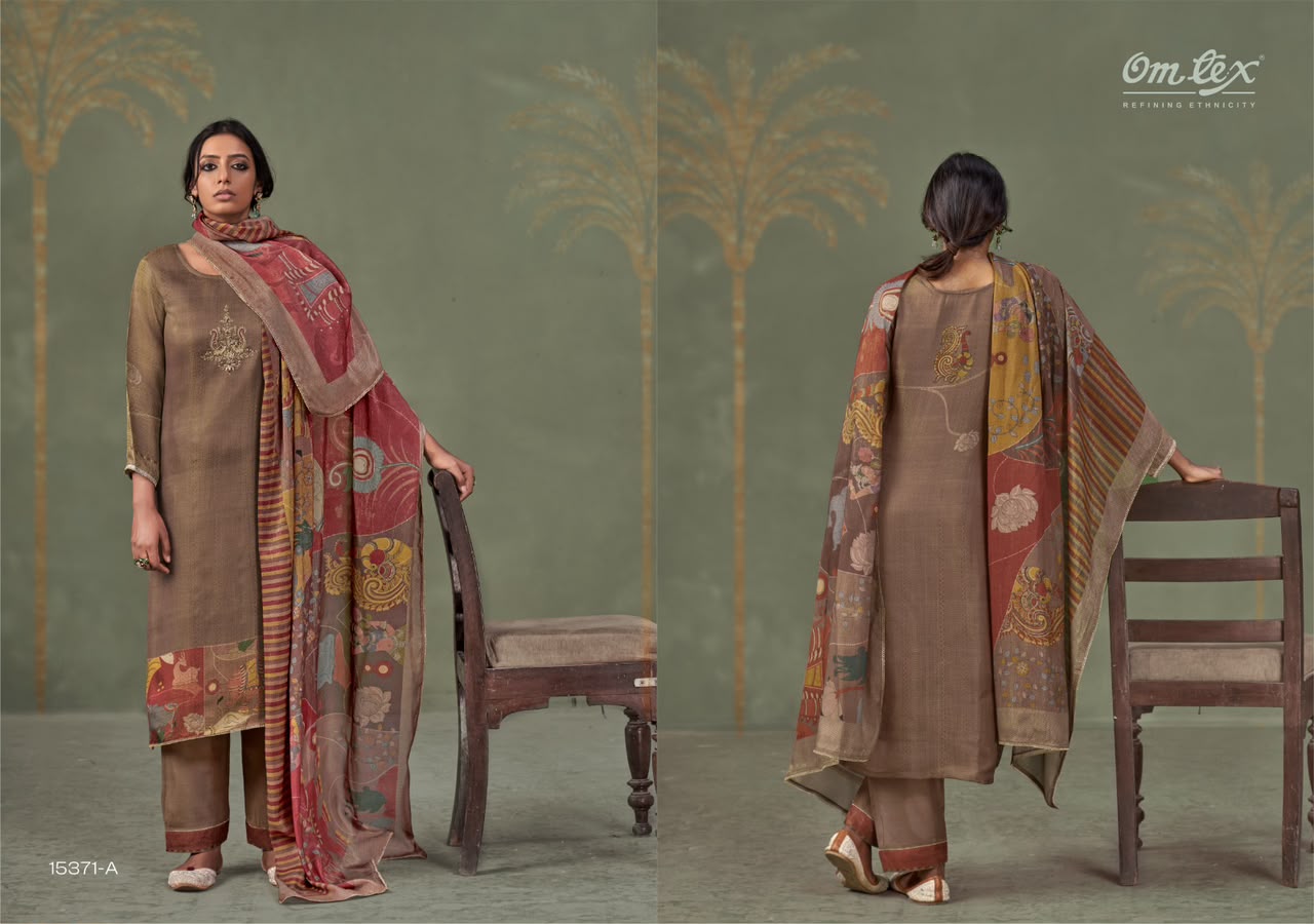 Navisha Omtex Kanjivaram Pant Style Suits Wholesaler